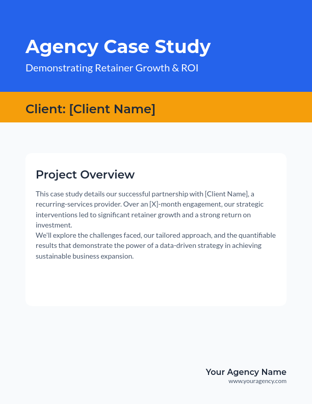 Agency Case Study: Retainer Growth & ROI